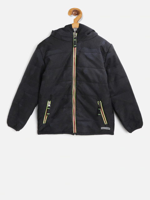 

Cherry Crumble Boys Charcoal Printed Padded Jacket