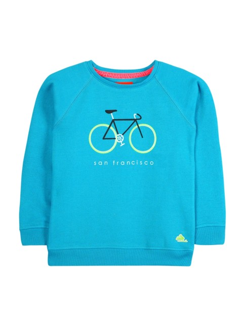

Cherry Crumble Boys Blue Printed Sweatshirt