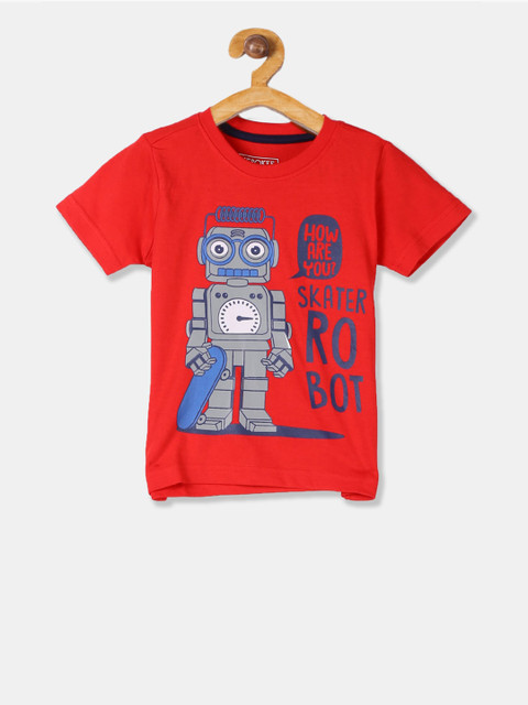

Cherokee Boys Red Printed Round Neck T-shirt