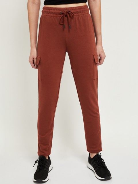 

max Women Brown Regular Fit Solid Regular Trousers