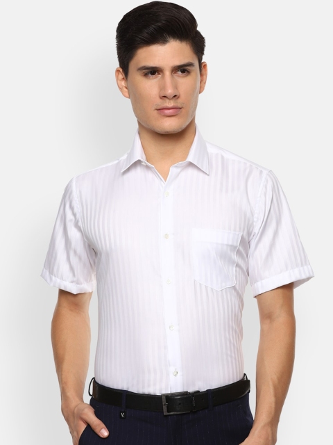 

Van Heusen Men White Regular Fit Striped Formal Shirt