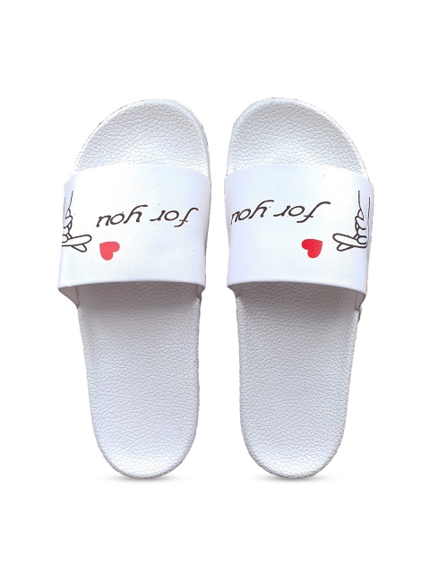 

Pampy Angel Women White & Black Printed Sliders