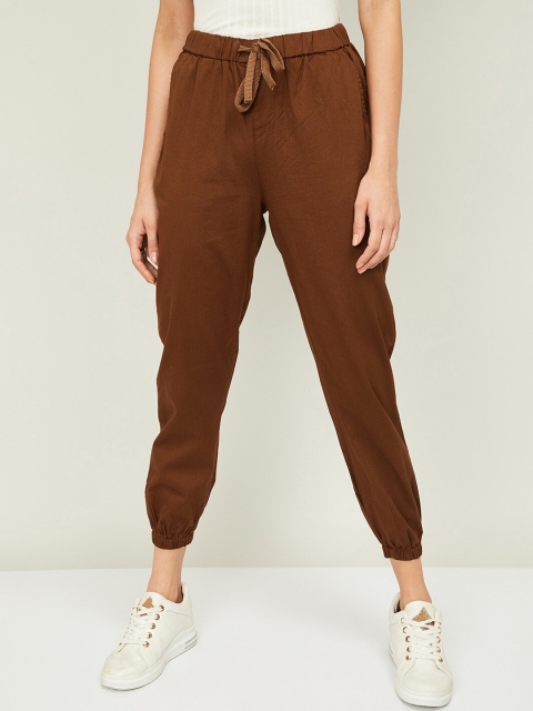

Bossini Women Brown Regular Fit Solid Joggers