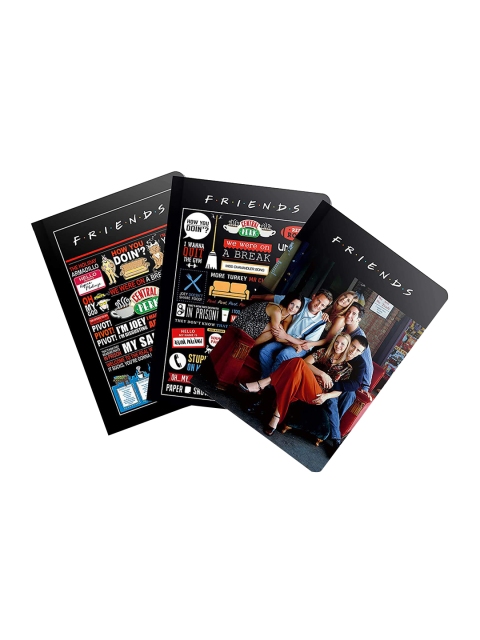 

MC SID RAZZ Set Of 3 Multicoloured Friends TV Show Binded Notebooks, Multi