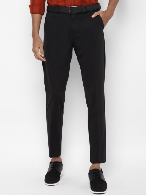

Allen Solly Men Black Slim Fit Solid Regular Trousers