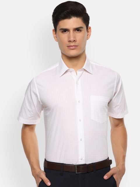 

Van Heusen Men White & Yellow Regular Fit Striped Formal Shirt