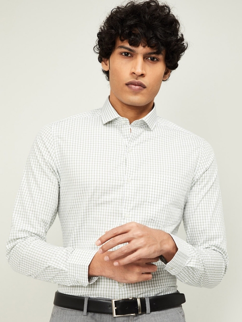 

CODE by Lifestyle Men Green Slim Fit Checked Formal Shirt