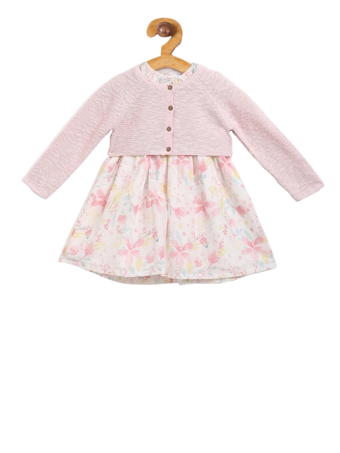 

Nauti Nati Girls Pink Printed Fit and Flare Dress