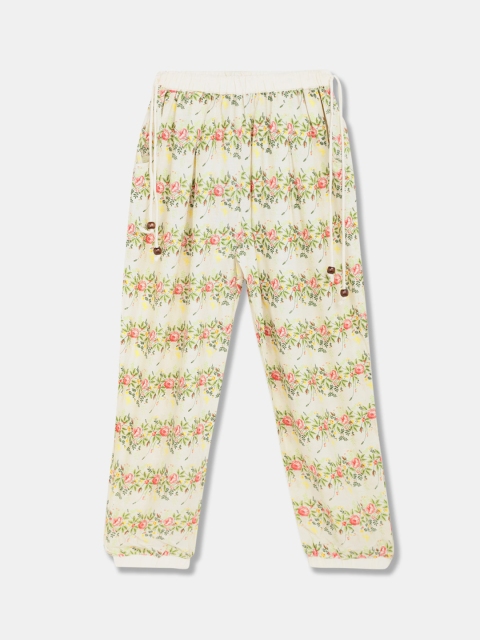 

Cherokee Girls Beige Regular Fit Printed Joggers