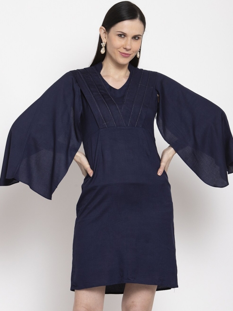 

DUGRI BE THE ONE Women Navy Blue Solid A-Line Dress
