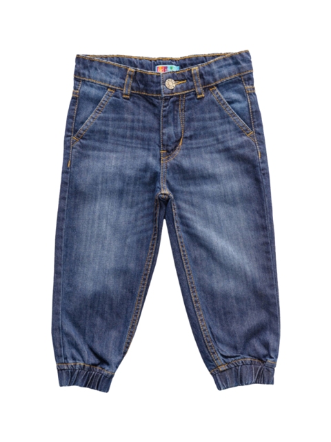 

Kid Studio Boys Blue Jogger Mid-Rise Clean Look Jeans
