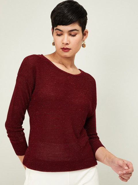 

CODE by Lifestyle Women Maroon Solid Top