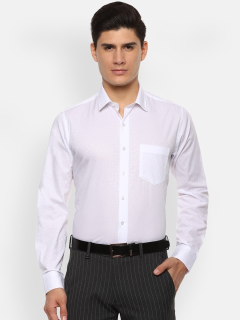 

Van Heusen Men White Slim Fit Printed Formal Shirt