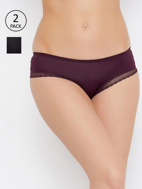 

Secrets by Zerokaata Women Pack Of 2 Assorted Self-Design Hipster Briefs SZPTY6637