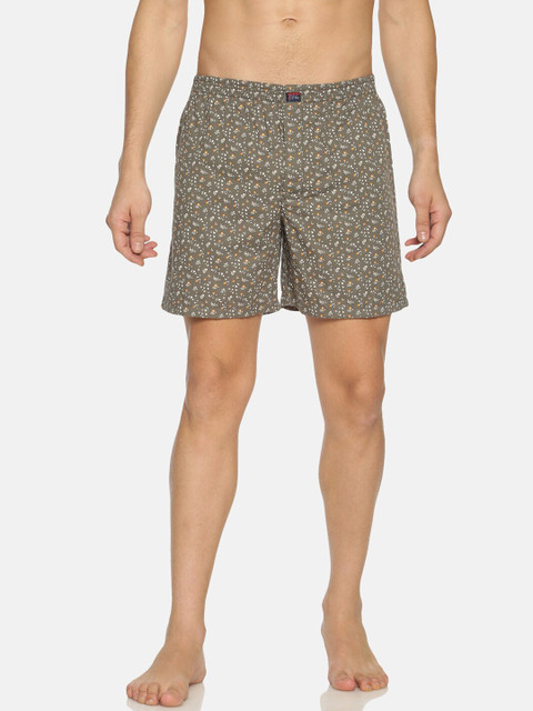 

IVOC Men Olive Green Printed Pure Cotton Boxers IOMBS02SC03L35-4337