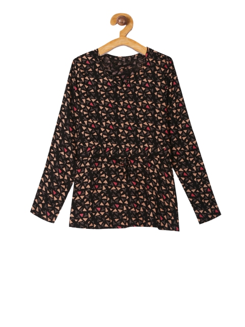 

Cherokee Girls Black & Beige Geometric Printed Tunic