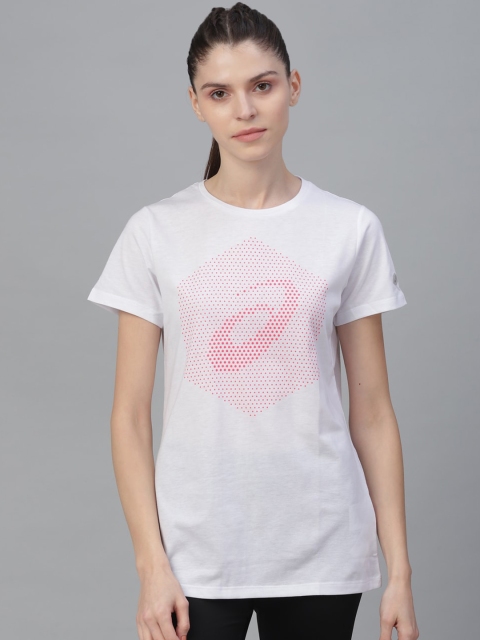 

ASICS Women White Printed Top