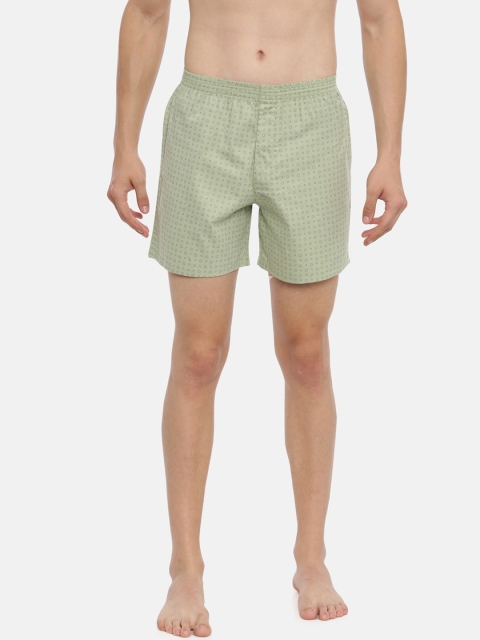

IVOC Men Green Printed Pure Cotton Boxers IOMBS02SC03L35