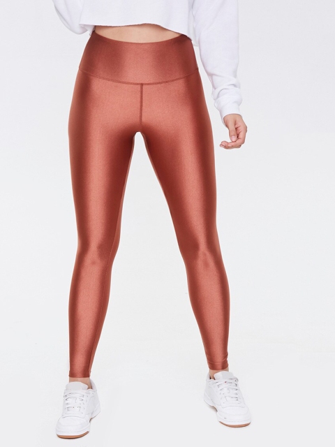 

FOREVER 21 Women Bronze-Toned Solid Ankle-Length Leggings