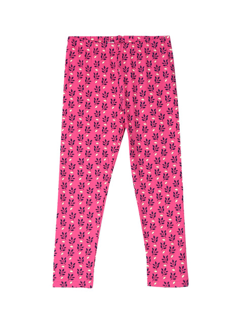 

Cherokee Girls Pink & Black Printed Ankle-Length Leggings