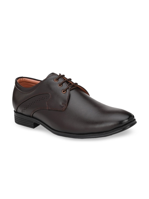 

Azzaro Black Men Brown Solid Formal Derbys Shoes
