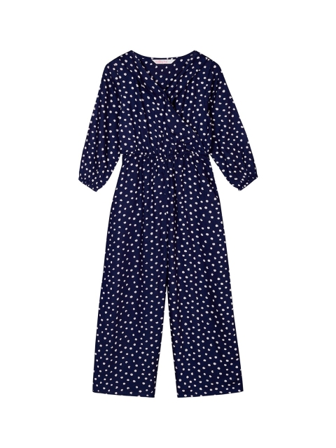 

Budding Bees Girls Navy Blue & White Printed Basic Jumpsuit