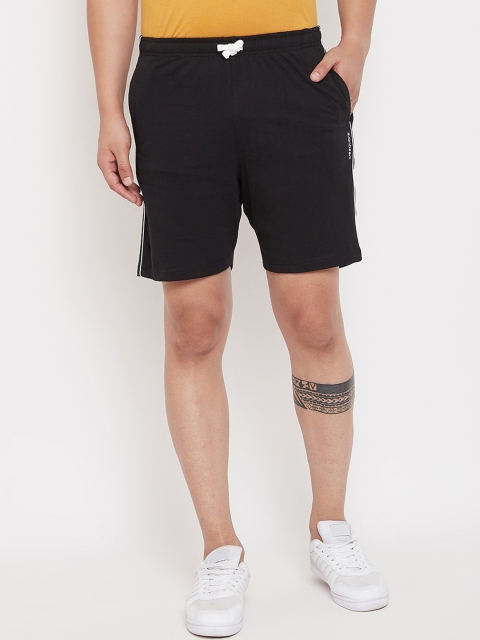 

wesquare Men Black Solid Regular Shorts