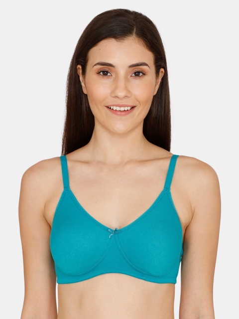 

Zivame Women Blue Solid Non-Padded Wireless Everyday Bra ZI10J5FASHABLUE