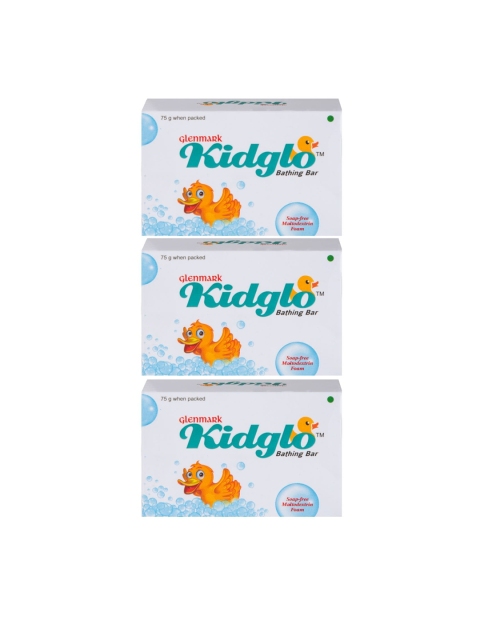 

KIDGLO Kids Set Of 3 Bathing Bars 75gm each, White