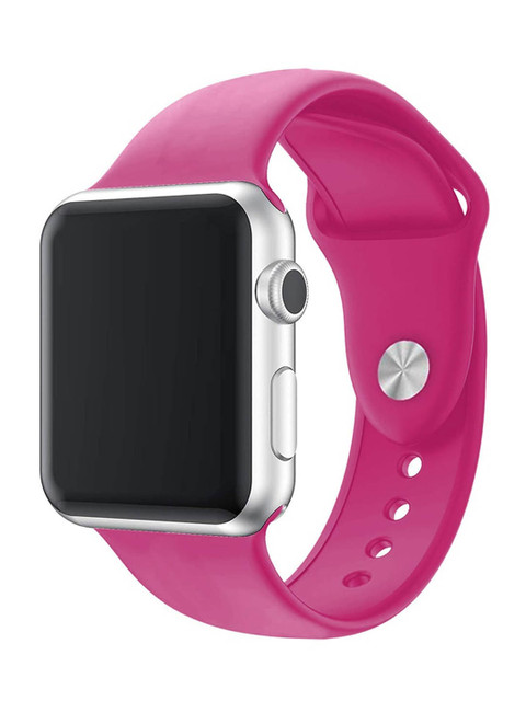 

TREEMODA Unisex Magenta Pink Apple Watch Silicone Strap