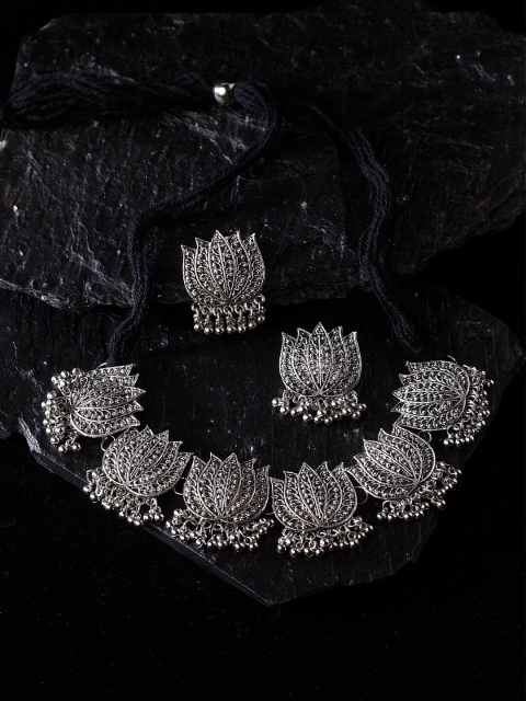 

PANASH Oxidised Silver-Plated Handcrafted Jewellery Set