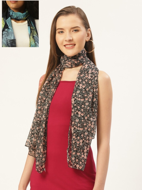 

Trend Arrest Women Pack Of 2 Printed Scarves, Blue