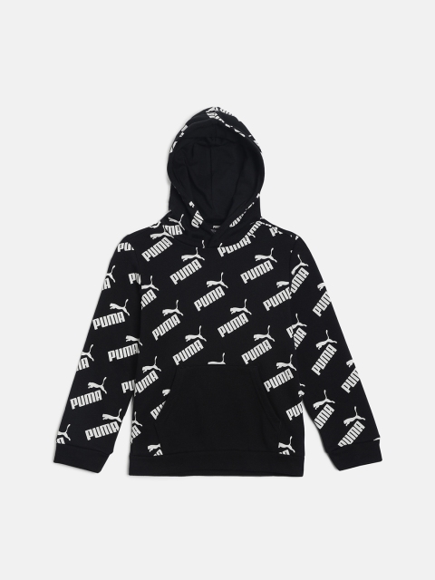 

Puma Boys Black Printed Amplified Hoody Sweatshirt