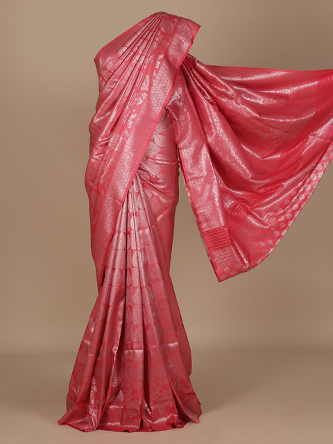 

Pothys Peach-Coloured Woven Design Saree