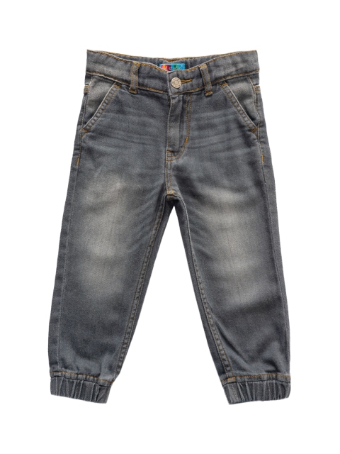 

Kid Studio Boys Grey Jogger Mid-Rise Clean Look Jeans