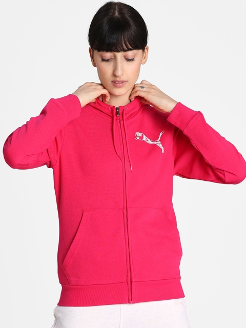 

Puma Women Pink Printed KA FZ Hoody Sporty Jacket