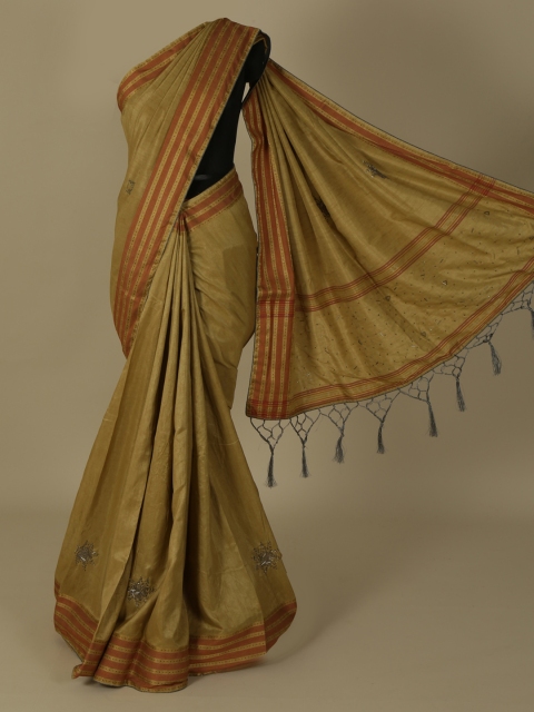 

Pothys Green Solid Saree