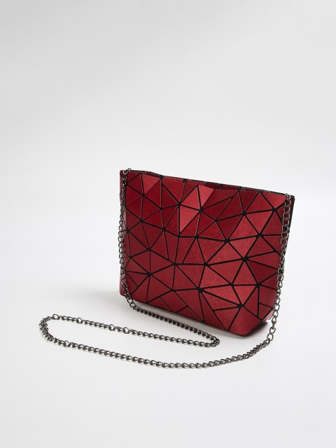 

Ginger by Lifestyle Red Textured Sling Bag