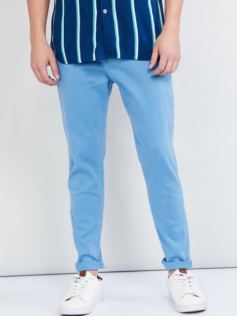 

max Men Blue Slim Fit Mid-Rise Clean Look Stretchable Jeans