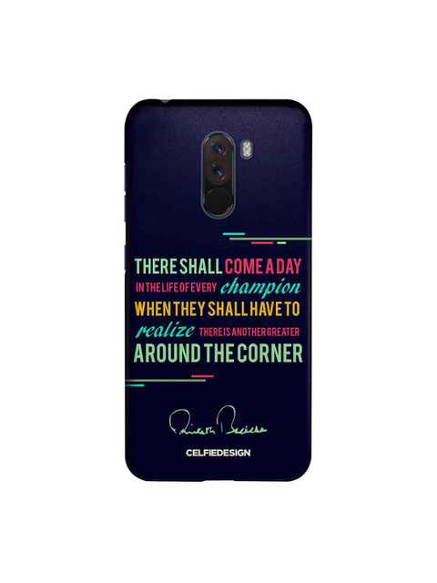 

CelfieDesign Navy Blue Printed Xiaomi Poco F1 Phone Back Cover