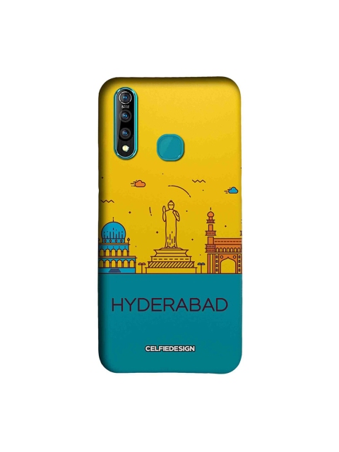 

CelfieDesign Unisex Yellow & Blue Hyderabad Skyline Signature Quirky Sustainable Vivo Z1 Pro Back Cover