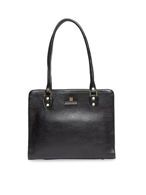 

EVER HYDE Black Textured Shoulder Bag