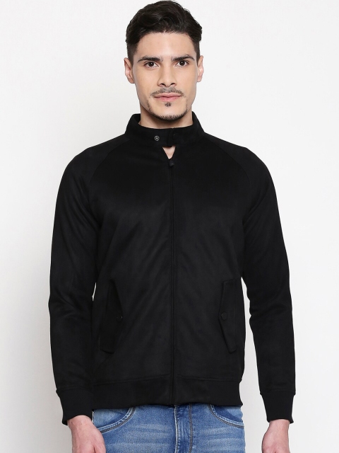 

Mufti Men Black Solid Bomber Jacket