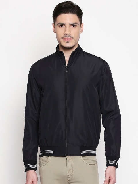 

Mufti Men Black Solid Bomber Jacket