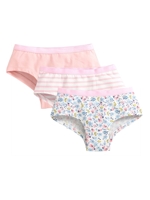 

Charm n Cherish Girls Pack of 3 Multicoloured Floral Printed Hipster Briefs GWHIP18, Multi