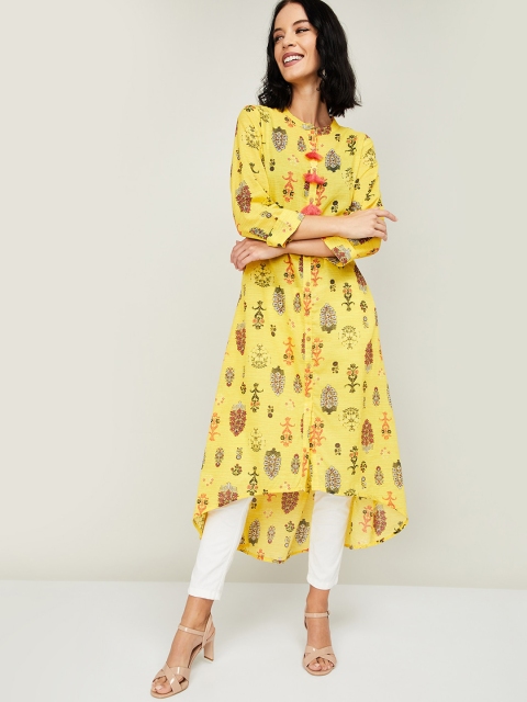 

Melange by Lifestyle Women Yellow Dyed Anarkali Kurta