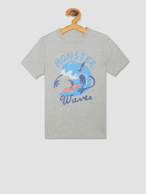 

GAP Boys Grey Printed T-shirt