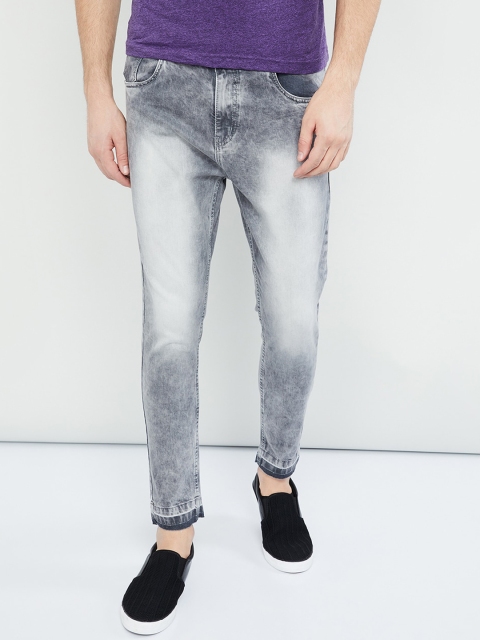 

max Men Grey Slim Fit Mid-Rise Clean Look Stretchable Jeans