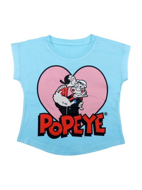 

Popeye Girls Blue Printed Top