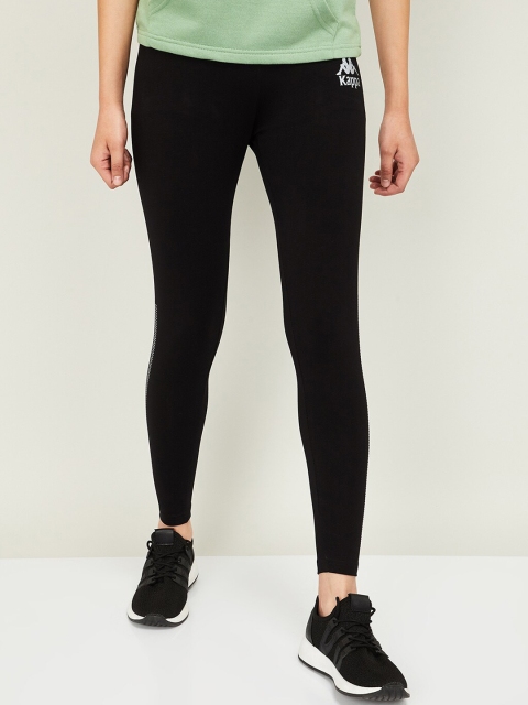 

Kappa Women Black Side Striped Tights